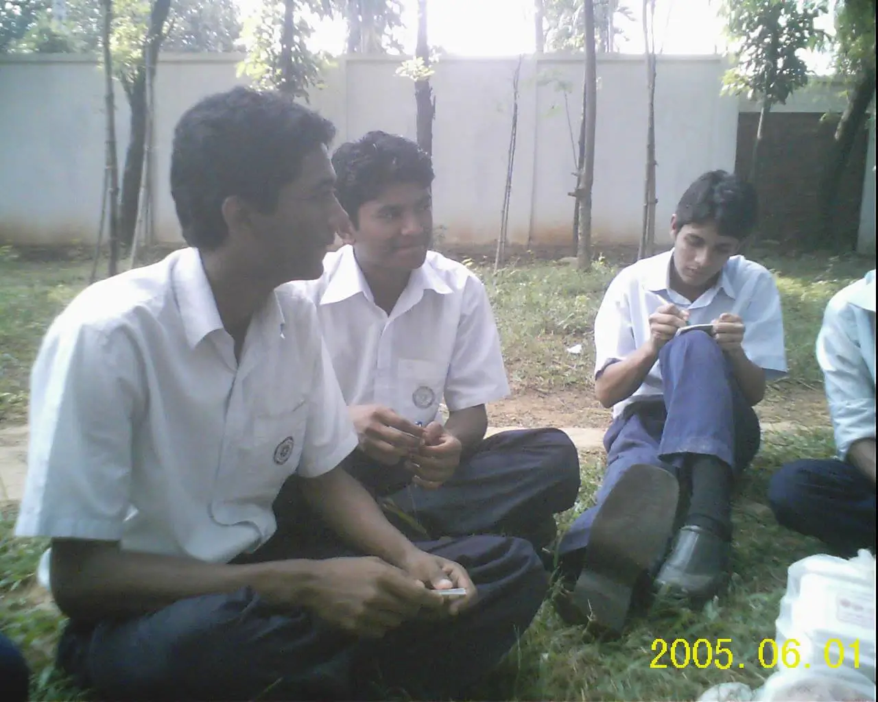 2005 BCIC friends group adda photo in the college yard