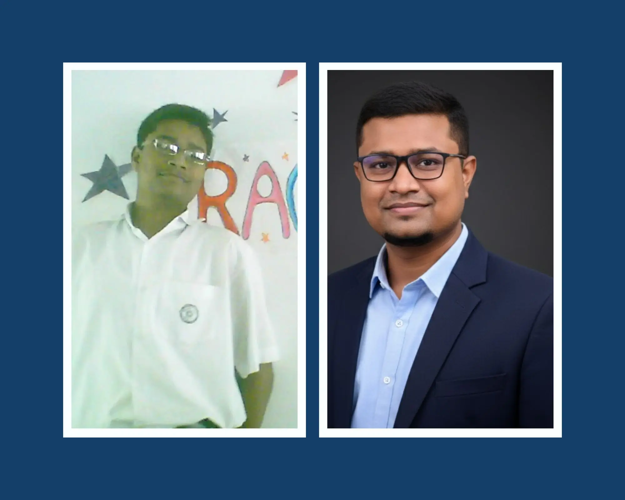 Ronoy then and now photo